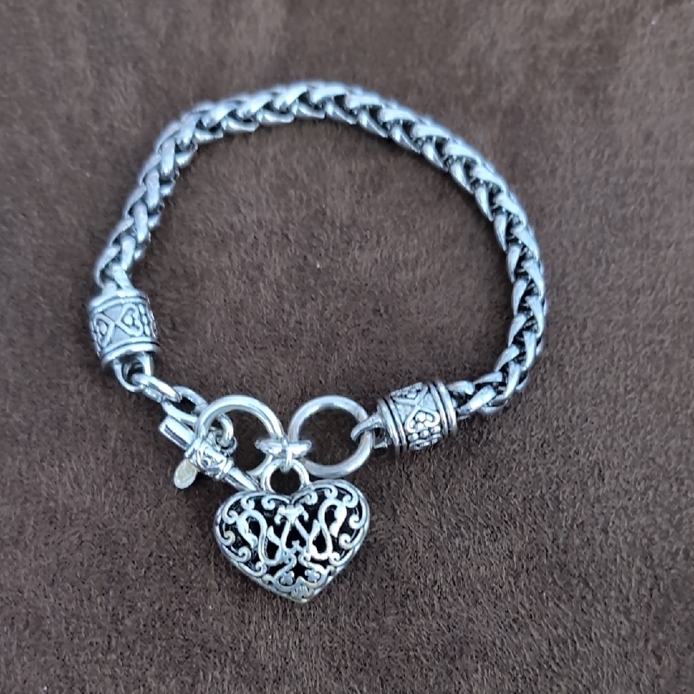 Silver Heart Charm Bracelet